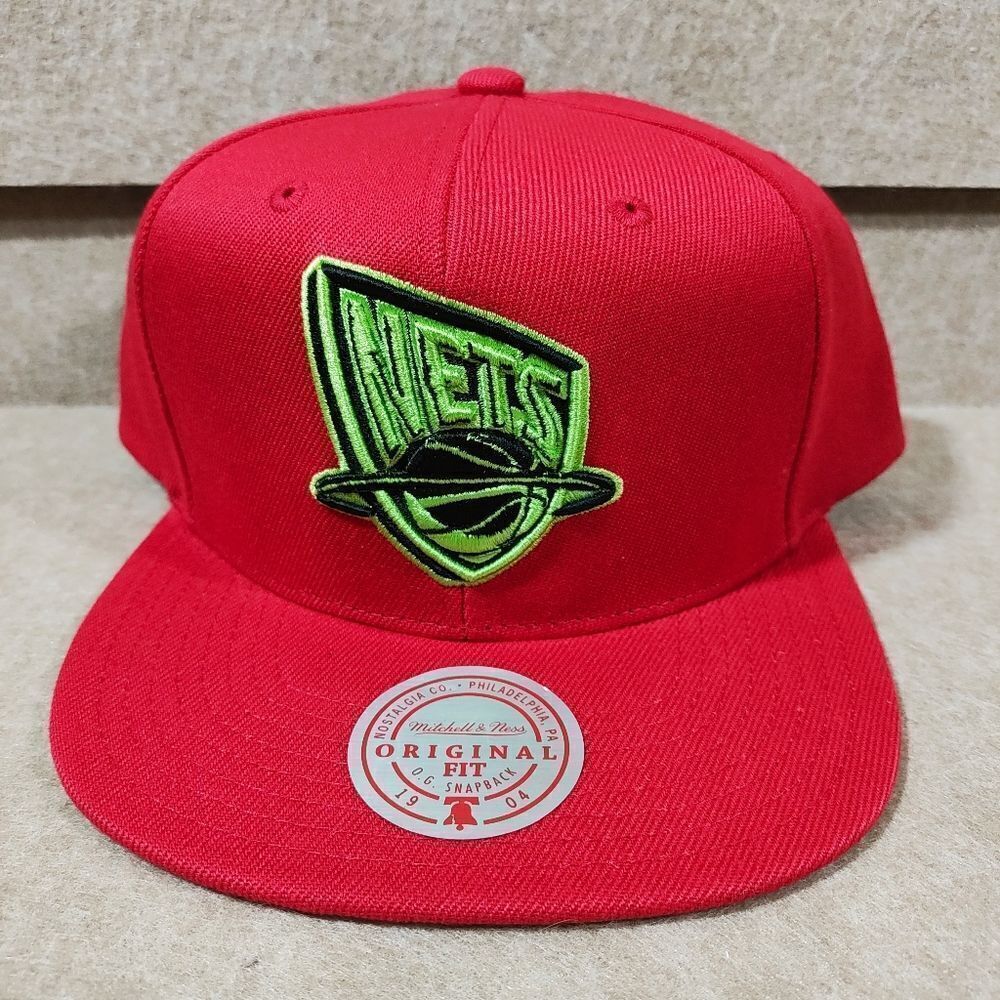 Mitchell & Ness NBA Grinch New Jersey Nets Snapback Hat #U